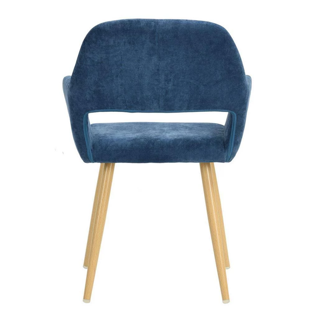 Cromwell Dark Blue Fabric Upholstered Arm Dining Chair by Homy Casa 11 Cromwell Dark Blue Fabric Upholstered Arm Dining Chair by Homy Casa - Image 9
