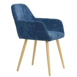 Cromwell Dark Blue Fabric Upholstered Arm Dining Chair by Homy Casa 20 Cromwell Dark Blue Fabric Upholstered Arm Dining Chair by Homy Casa -Homy Casa Shop dark blue 1 piece homy casa dining chairs cromwell dark blue sd 4f 1000