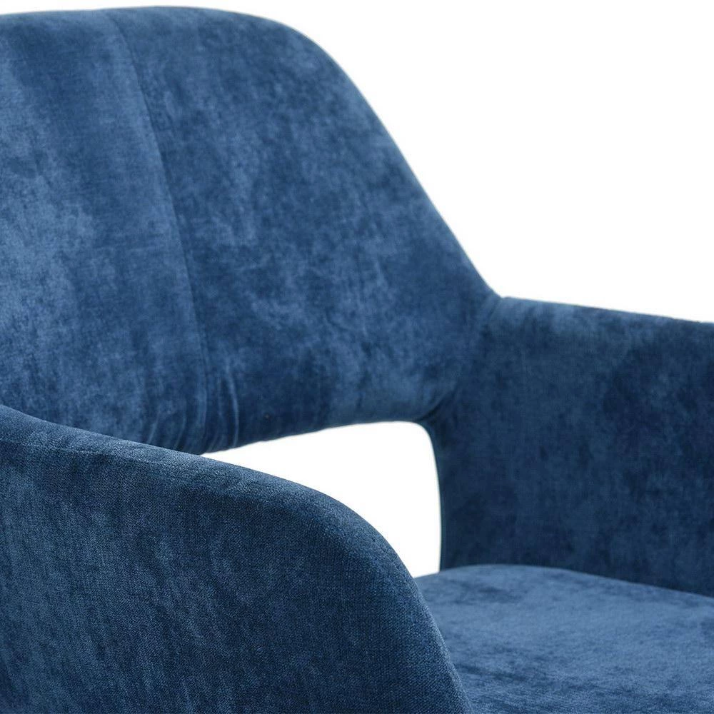 Cromwell Dark Blue Fabric Upholstered Arm Dining Chair by Homy Casa 13 Cromwell Dark Blue Fabric Upholstered Arm Dining Chair by Homy Casa - Image 11
