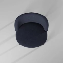 Dining Dark Blue Mid Century Modern Kitchen Velvet Upholstered Accent Leisure Chairs (Set of 2) by Homy Casa -Homy Casa Shop dark blue fabric homy casa dining chairs zomba terry fabric blue a fa 1000