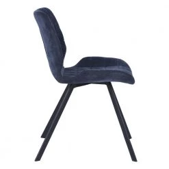 Safari Dark Blue Fabric Upholstered Dining Chairs (Set of 2) by Homy Casa 14 Safari Dark Blue Fabric Upholstered Dining Chairs (Set of 2) by Homy Casa -Homy Casa Shop dark blue homy casa dining chairs hd safari dblue a 4f 1000