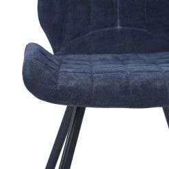 Safari Dark Blue Fabric Upholstered Dining Chairs (Set of 2) by Homy Casa 17 Safari Dark Blue Fabric Upholstered Dining Chairs (Set of 2) by Homy Casa -Homy Casa Shop dark blue homy casa dining chairs hd safari dblue a fa 1000