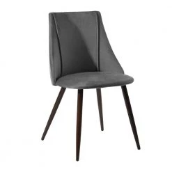 Smeg Grey Upholstered Dining Chair (Set of 2) by Homy Casa -Homy Casa Shop dark gray homy casa dining chairs smeg tiaanium 32mm grey a c3 1000