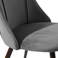 Smeg Grey Upholstered Dining Chair (Set of 2) by Homy Casa -Homy Casa Shop dark gray homy casa dining chairs smeg tiaanium 32mm grey a fa 1000