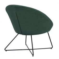 HD-Doumbia Black Metal Green Velvet Fabric Accent Chair by Homy Casa -Homy Casa Shop dark green homy casa accent chairs hd doumbia dgreen a 1f 1000