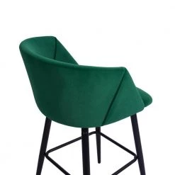 ALDRIDGE MIDBAR 35.03 in. Dark Green Mid Back Metal 26 in. Bar Stool with velvet (Set of 2) by Homy Casa -Homy Casa Shop dark green homy casa bar stools aldridge midbar frost dark green 76 1000