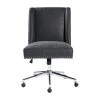 Suttner Dark Grey Upholstered Office Chair Task Chair by Homy Casa