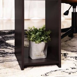 47.2 in. L-Shape Dark Brown Wood Computer Desk With Open Storage Shelf by Homy Casa 20 47.2 in. L-Shape Dark Brown Wood Computer Desk With Open Storage Shelf by Homy Casa -Homy Casa Shop dk brown homy casa computer desks hd babette 76 1000