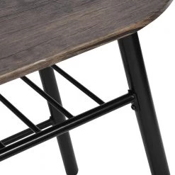 Peat 3-Piece Dark Wood Breakfast Table Chair Set by Homy Casa -Homy Casa Shop dk wood homy casa dining room sets hd peat jm lmkz 76 1000