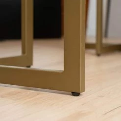 Slip 47 in.Tempered Glass Top Gold Base Elegant Dining Table by Homy Casa -Homy Casa Shop gold 47 in homy casa kitchen dining tables slip glass dining table fa 1000