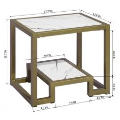Billee Frame End Table with Storage by Homy Casa 12 Billee Frame End Table with Storage by Homy Casa -Homy Casa Shop gold homy casa end side tables suri gold end table 4f 1000
