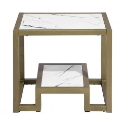 Billee Frame End Table with Storage by Homy Casa 11 Billee Frame End Table with Storage by Homy Casa -Homy Casa Shop gold homy casa end side tables suri gold end table c3 1000