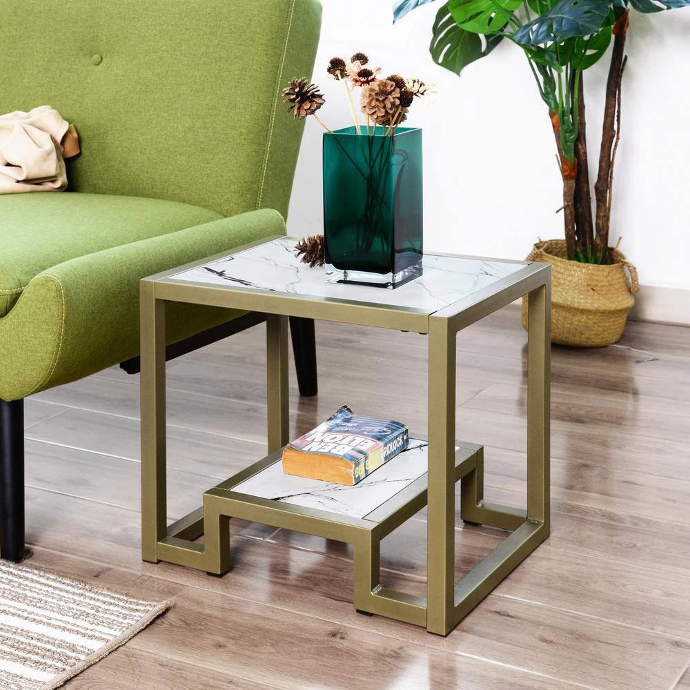 Billee Frame End Table with Storage by Homy Casa 4 Billee Frame End Table with Storage by Homy Casa - Image 2