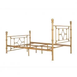 Gold Full Size Standard Metal Platform Bed by Homy Casa -Homy Casa Shop gold homy casa panel beds rayjon full gold 1f 1000