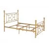Gold Full Size Standard Metal Platform Bed by Homy Casa