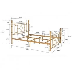 Gold Full Size Standard Metal Platform Bed by Homy Casa -Homy Casa Shop gold homy casa panel beds rayjon full gold 76 1000