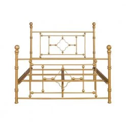 Gold Full Size Standard Metal Platform Bed by Homy Casa -Homy Casa Shop gold homy casa panel beds rayjon full gold c3 1000