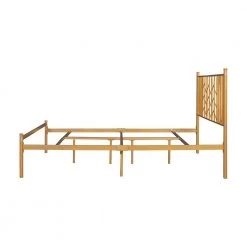 Gold Queen Standard Bed Metal Bed Frame Platform Bed by Homy Casa 14 Gold Queen Standard Bed Metal Bed Frame Platform Bed by Homy Casa -Homy Casa Shop gold homy casa platform beds miye queen gold 4f 1000