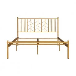 Gold Queen Standard Bed Metal Bed Frame Platform Bed by Homy Casa 13 Gold Queen Standard Bed Metal Bed Frame Platform Bed by Homy Casa -Homy Casa Shop gold homy casa platform beds miye queen gold c3 1000