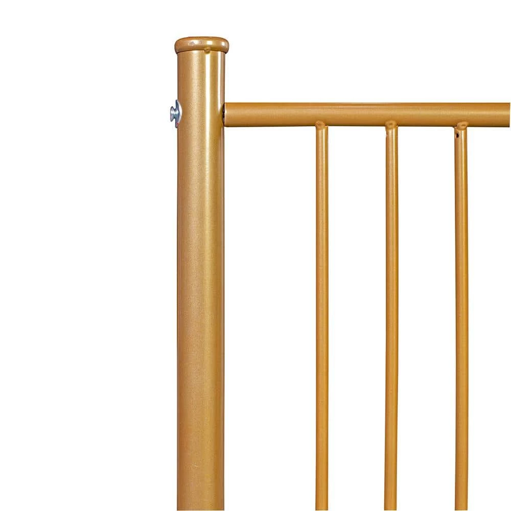 Gold Queen Standard Bed Metal Bed Frame Platform Bed by Homy Casa 9 Gold Queen Standard Bed Metal Bed Frame Platform Bed by Homy Casa - Image 7