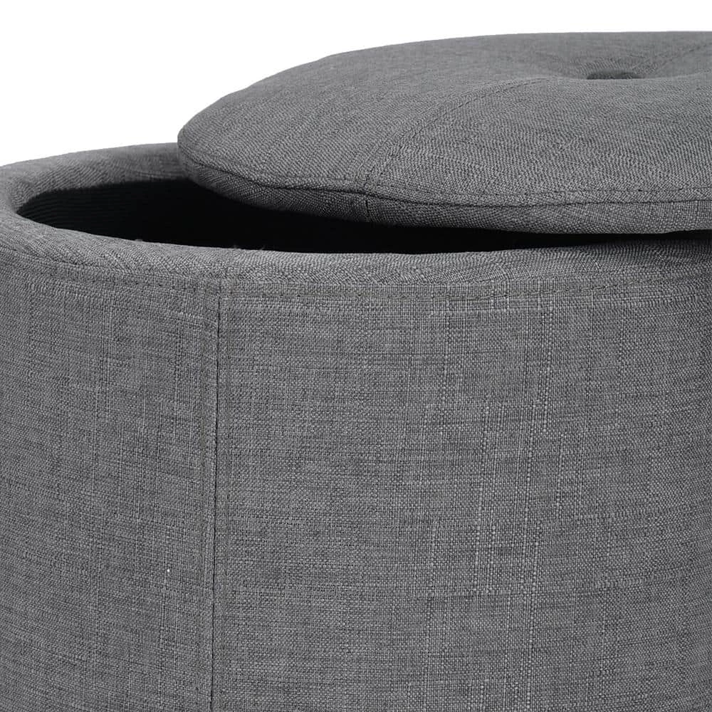 Whakamaru Grey Storage Ottoman by Homy Casa 8 Whakamaru Grey Storage Ottoman by Homy Casa - Image 6