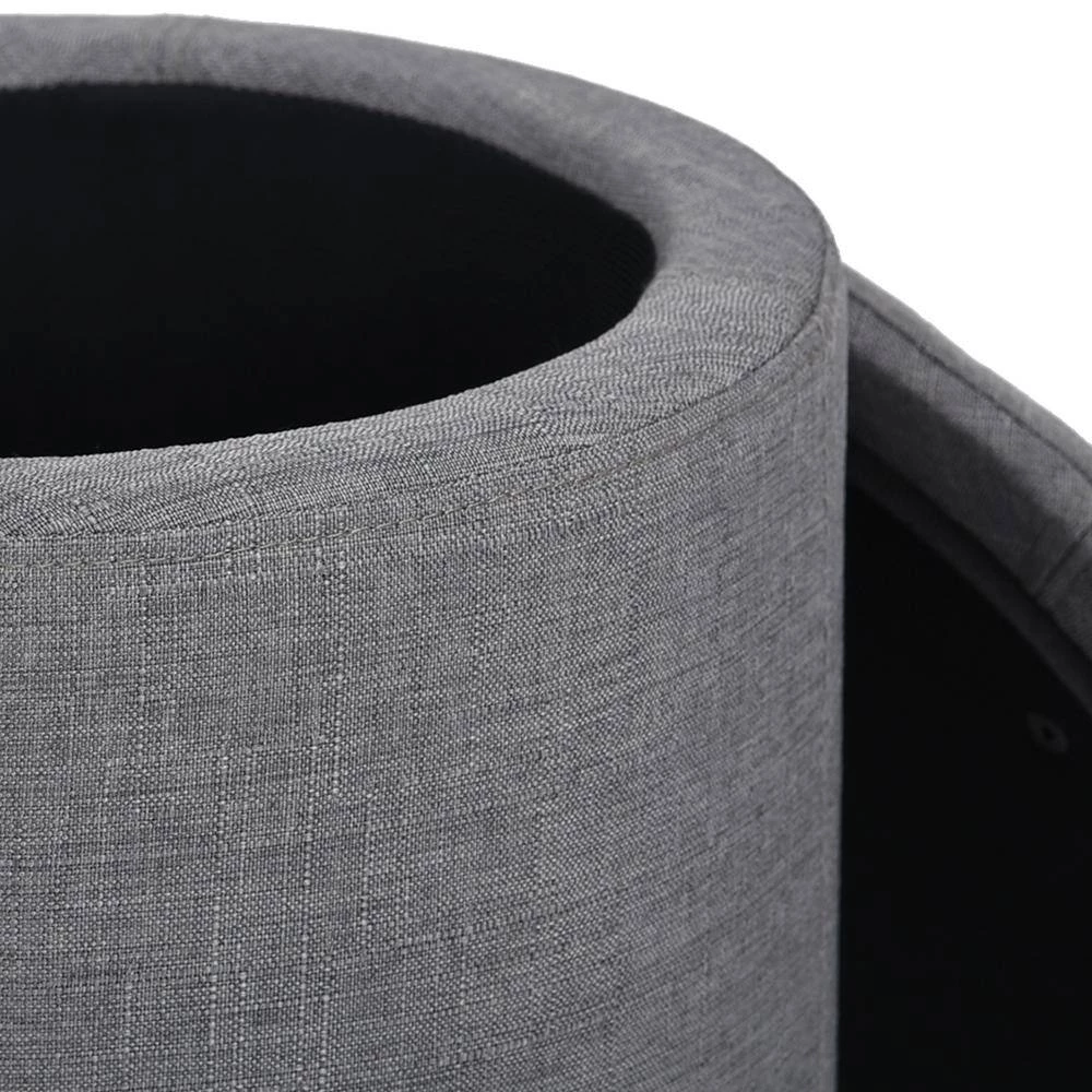 Whakamaru Grey Storage Ottoman by Homy Casa 9 Whakamaru Grey Storage Ottoman by Homy Casa - Image 7