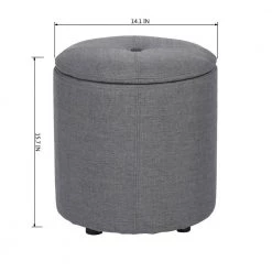 Whakamaru Grey Storage Ottoman by Homy Casa 10 Whakamaru Grey Storage Ottoman by Homy Casa -Homy Casa Shop gray fabric homy casa ottomans whakamaru grey lmkz e1 1000