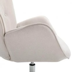 Wingback Ivory Fabric Upholstery Tufted High Back Leisure Chair With Arms by Homy Casa -Homy Casa Shop gray homy casa accent chairs fuchs ivory 76 1000