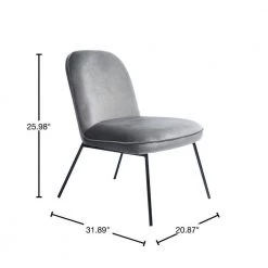 Leisure Chair Gray Side Chair Accent (Set of 2) by Homy Casa 13 Leisure Chair Gray Side Chair Accent (Set of 2) by Homy Casa -Homy Casa Shop gray homy casa accent chairs mooney grey a 40 1000