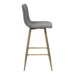 Scargill 37.4 in. Grey Upholstered Metal Frame Counter Stool with Fabric Seat (Set of 2) by Homy Casa 14 Scargill 37.4 in. Grey Upholstered Metal Frame Counter Stool with Fabric Seat (Set of 2) by Homy Casa -Homy Casa Shop gray homy casa bar stools scargill counter bar dark gery 4f 1000