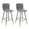 Scargill 37.4 in. Grey Upholstered Metal Frame Counter Stool with Fabric Seat (Set of 2) by Homy Casa 2 Scargill 37.4 in. Grey Upholstered Metal Frame Counter Stool with Fabric Seat (Set of 2) by Homy Casa -Homy Casa Shop gray homy casa bar stools scargill counter bar dark gery 64 1000