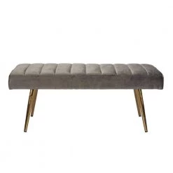 Upholstered Bench Gray Fabric (46 in. x 18 in. x 18 in.) by Homy Casa -Homy Casa Shop gray homy casa bedroom benches theis grey c3 1000