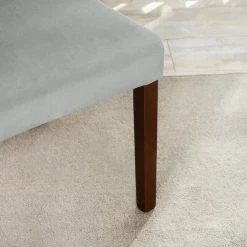 Fawn Grey Velvet Upholstered Dining Chairs (Set of 2) by Homy Casa -Homy Casa Shop gray homy casa dining chairs fawn grey velvet 66 1000