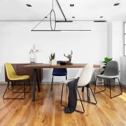 SUVA Fabric Upholstered Dining Chair Gray (Set of 4) by Homy Casa -Homy Casa Shop gray homy casa dining chairs hd suva grey 4pcs 31 1000