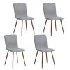 Scargill Grey Fabric Dining Chair (Set of 4) by Homy Casa -Homy Casa Shop gray homy casa dining chairs scargill grey 64 1000