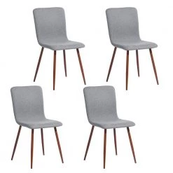 Scargill Grey Fabric Dining Chair (Set of 4) by Homy Casa