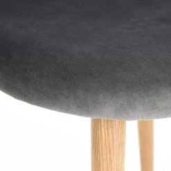 Dining Set of 2 Mid Century Modern Kitchen Velvet Upholstered Accent Leisure Chairs, Grey by Homy Casa -Homy Casa Shop gray homy casa dining chairs zomba grey velvet diamond kd metal a 1f 1000