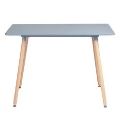 Grey Wood Round Leg LEG Dining Table by Homy Casa