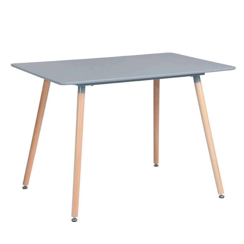 Grey Wood Round Leg LEG Dining Table by Homy Casa 6 Grey Wood Round Leg LEG Dining Table by Homy Casa - Image 4