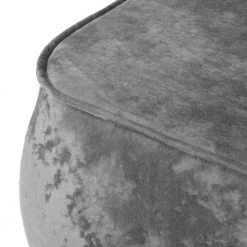 Velvet Grey Living Room Ottoman by Homy Casa -Homy Casa Shop gray homy casa ottomans rondae icecrush grey 1f 1000