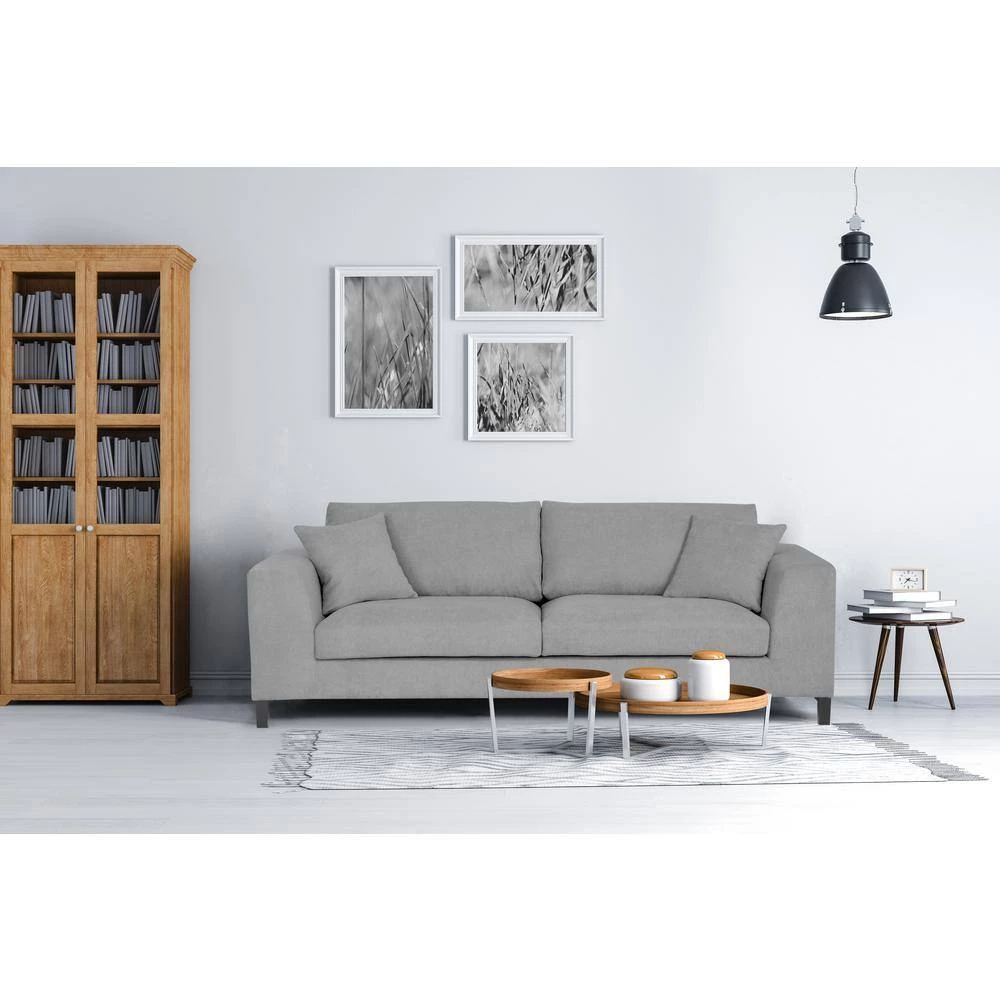 HD-Louis 2 Seater Aston 15 91 in. Wide Square Arm Fabric Straight Sofa Dark Gray by Homy Casa 10 HD-Louis 2 Seater Aston 15 91 in. Wide Square Arm Fabric Straight Sofa Dark Gray by Homy Casa - Image 8