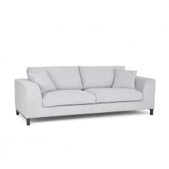 HD-Louis 3-Seater Aston 15 91 in. Wide Square Arm Fabric Straight Sofa Gray by Homy Casa