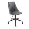 Cian Grey Velvet Upholstery Task Chair with Adjustable Height by Homy Casa -Homy Casa Shop gray homy casa task chairs cian grey 64 1000