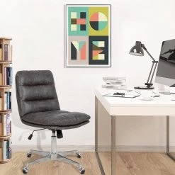 Stefeen Gray Back support Office Chair by Homy Casa -Homy Casa Shop gray homy casa task chairs steffen grey office chair 31 1000