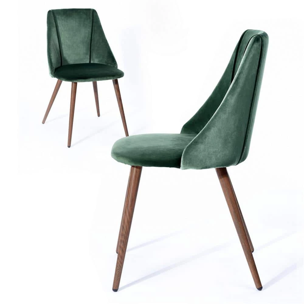 Smeg Green Upholstered Dining Chair (Set of 2) by Homy Casa 3 Smeg Green Upholstered Dining Chair (Set of 2) by Homy Casa