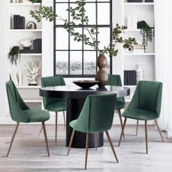 Smeg Green Upholstered Dining Chair (Set of 2) by Homy Casa 13 Smeg Green Upholstered Dining Chair (Set of 2) by Homy Casa -Homy Casa Shop greeen homy casa accent chairs hd smeg tiaanium 32mm a e1 1000