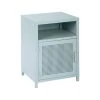 HD-ISAIAH Turquoise Accent Mesh Metal Cabinet by Homy Casa