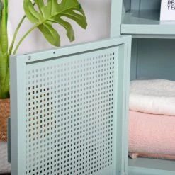 HD-ISAIAH Turquoise Accent Mesh Metal Cabinet by Homy Casa 18 HD-ISAIAH Turquoise Accent Mesh Metal Cabinet by Homy Casa -Homy Casa Shop green homy casa accent cabinets hd isaiah 76 1000