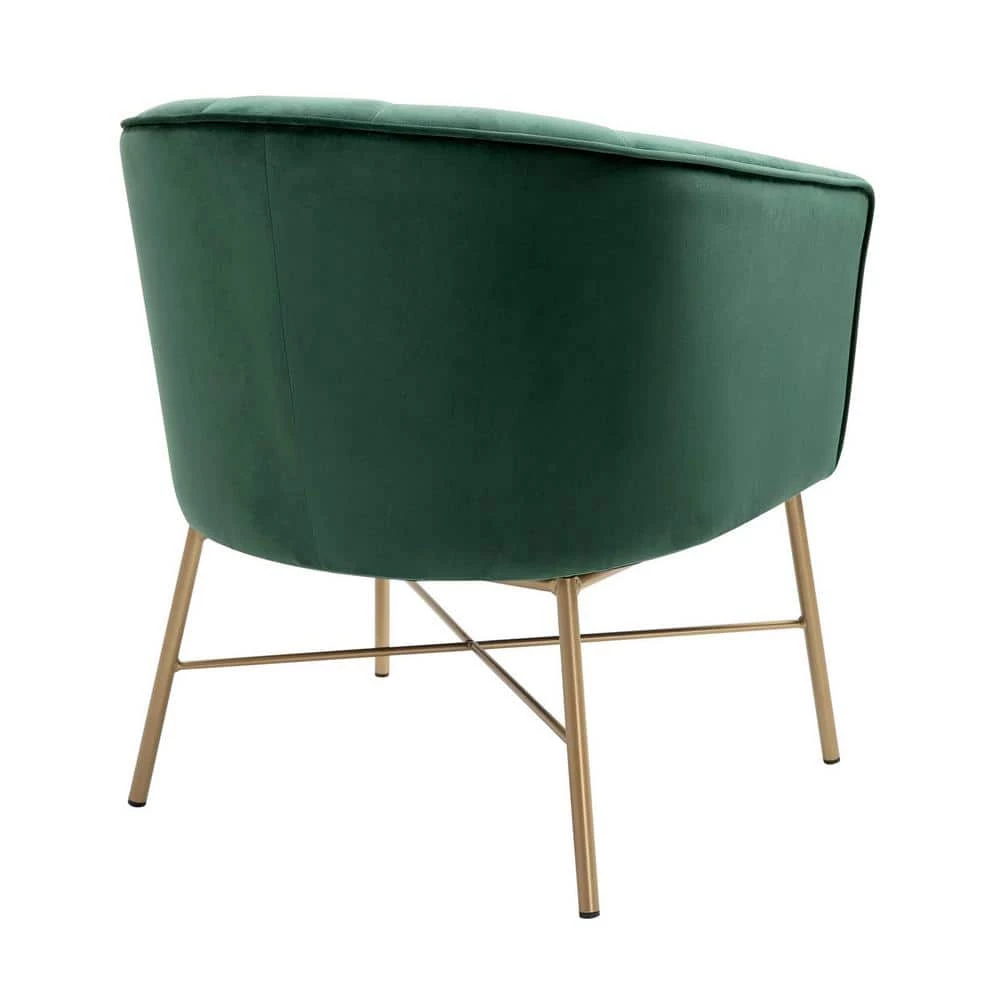 Falette Green Tufted Velvet Arm Chair by Homy Casa 8 Falette Green Tufted Velvet Arm Chair by Homy Casa - Image 6