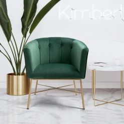 Falette Green Tufted Velvet Arm Chair by Homy Casa 21 Falette Green Tufted Velvet Arm Chair by Homy Casa -Homy Casa Shop green homy casa accent chairs falette green 31 1000